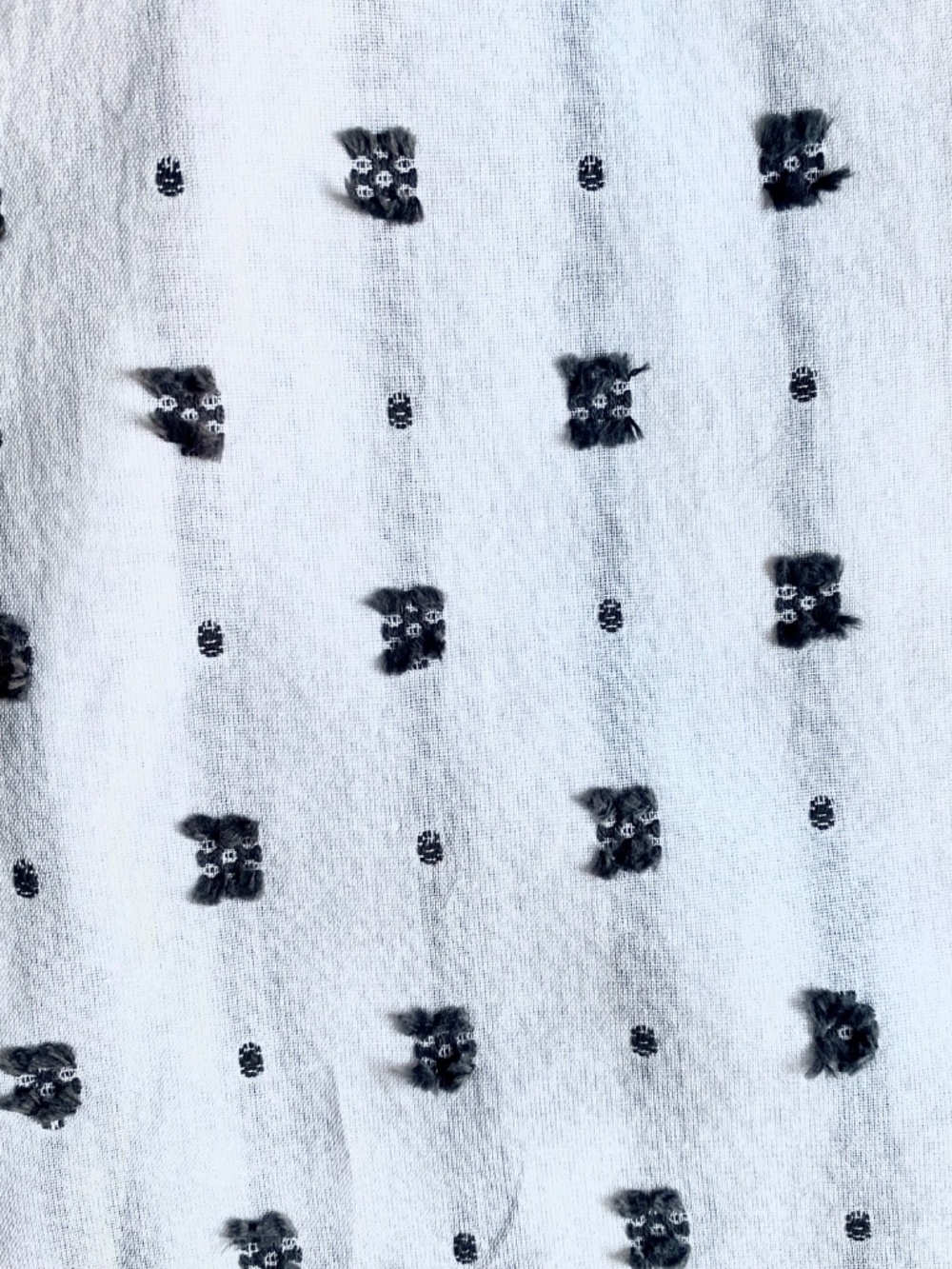 Anthropologie Maeve long sleeve white cotton w/ black clipped dots blouse Sz 12 - Picture 11 of 13